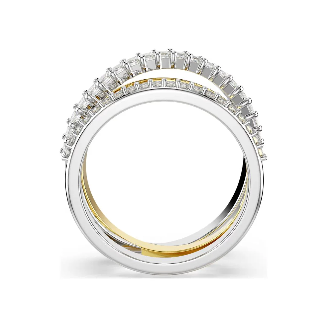 Swarovski Hyperbola sormus, keltakullanväri ja vaalea metalli kirkkailla kristalleilla, 5689731 - Image 3