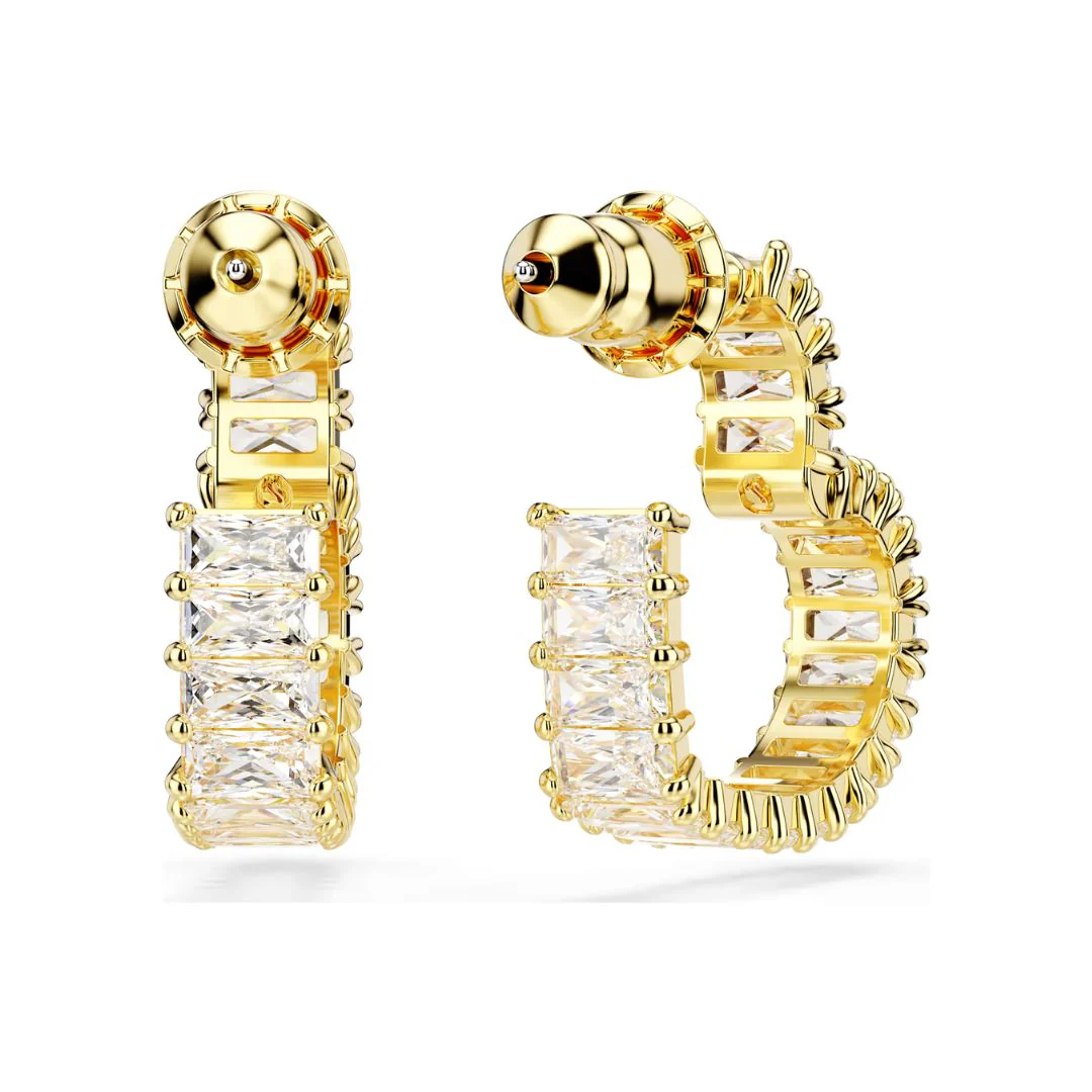 Swarovski Matrix korvakorut, keltakullanväri ja kirkkaat kristallit 5693512 - Image 3