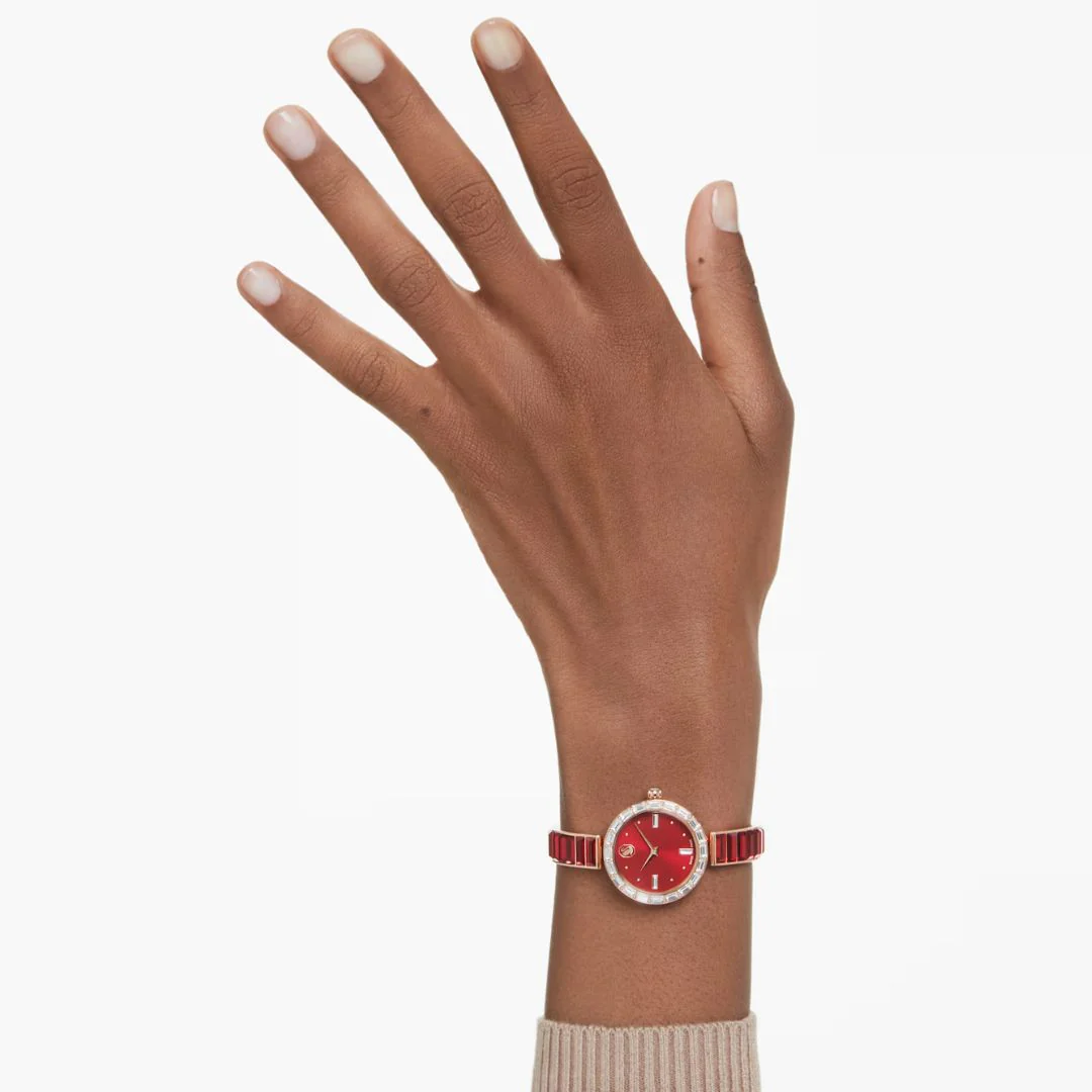 Swarovski Matrix rannekello, ruusukullanvärinen ja punaiset kristallit, 5690811 - Image 6