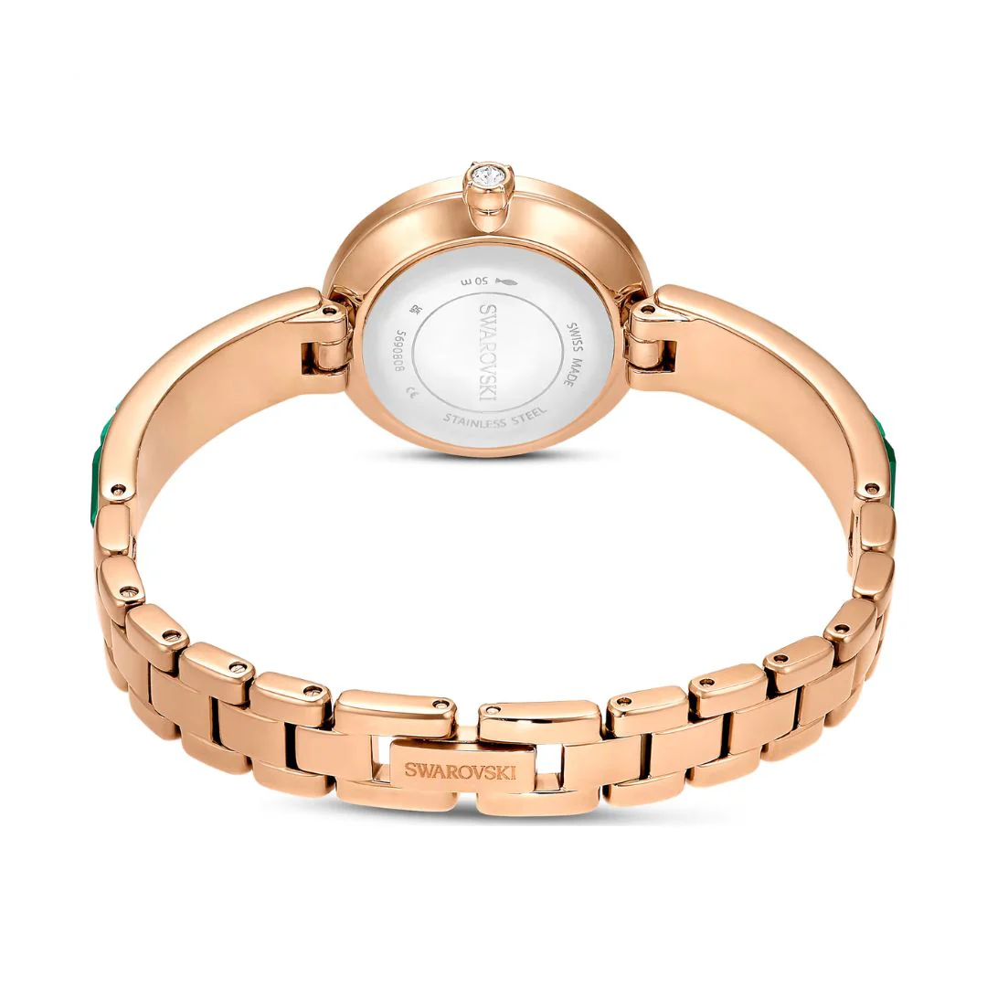 Swarovski Matrix rannekello, samppanjakullanvärinen ja vihreät kristallit, 5690808 - Image 5