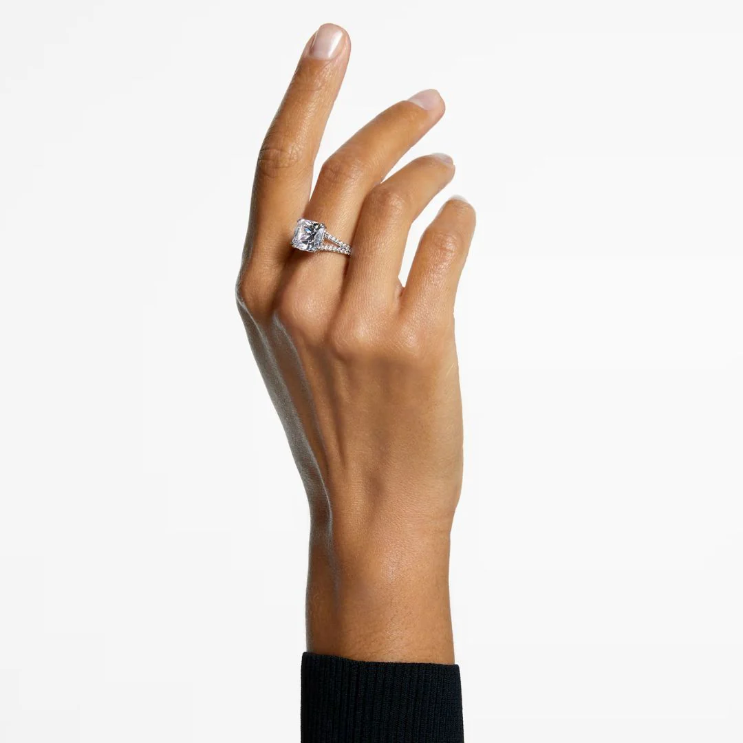 Swarovski Stilla sormus, vaalea metalli ja kirkas kristalli - Image 3