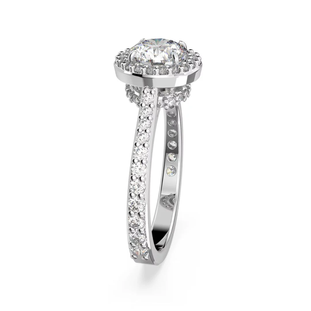 Swarovski Una cocktail sormus, vaalea ja kirkkaat kristallit - Image 4